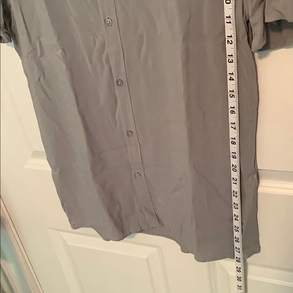 Zara Gray Casual Button Down Shirt Relaxed Fit - Picture 8 of 8